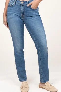 Clearance 7 For All Mankind Mid-Waist Straight Jeans Roxanne | Blue... | | Little Soho
