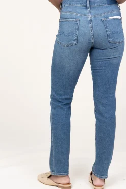 Clearance 7 For All Mankind Mid-Waist Straight Jeans Roxanne | Blue... | | Little Soho