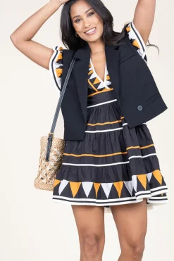 Sale Scarlett Poppies Mini Dress Tricolore | Black... | | Little Soho