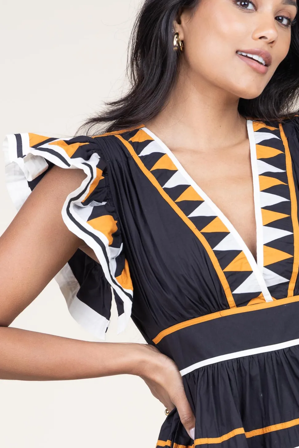 Sale Scarlett Poppies Mini Dress Tricolore | Black... | | Little Soho