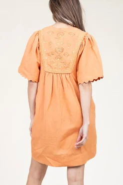 Best Sale Scarlett Poppies Mini Dress With Embroidery Dorra | Camel... | | Little Soho