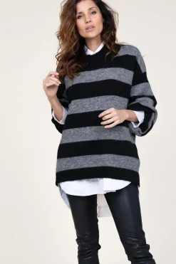 Store Co'Couture Mohair Striped Sweater Cozy | Black... | | Little Soho
