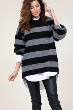 Store Co'Couture Mohair Striped Sweater Cozy | Black... | | Little Soho