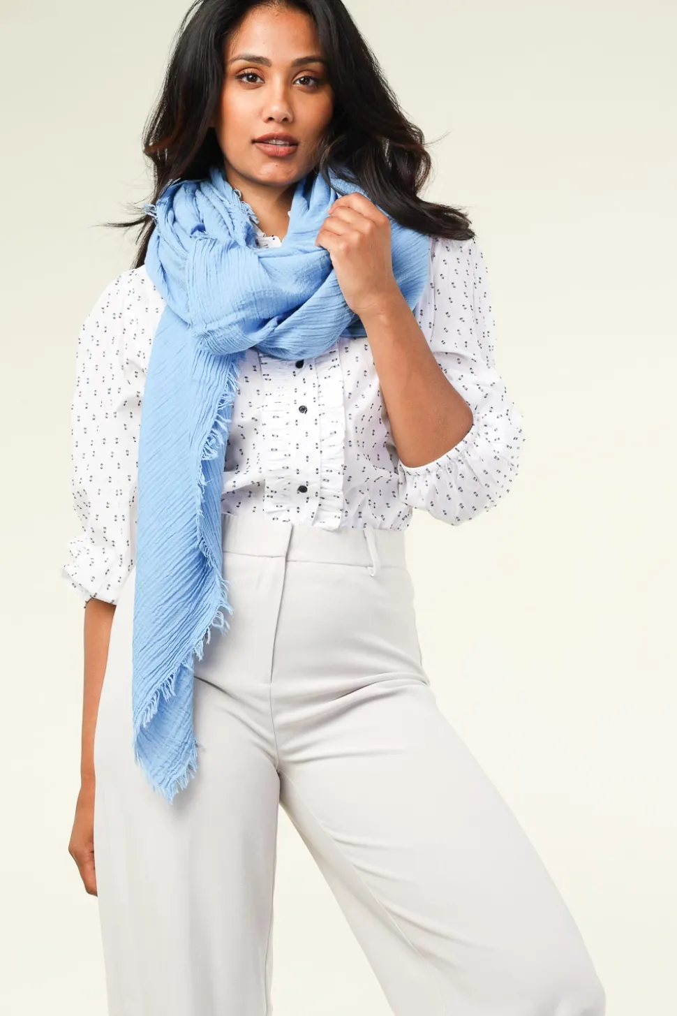 Best Bianca van Leur Shawls Muslin Xl-Shawl Mila | Blue... | | Little Soho