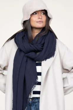 Discount Bianca van Leur Shawls Muslin Xl-Shawl Mila | Dark Navy... | | Little Soho