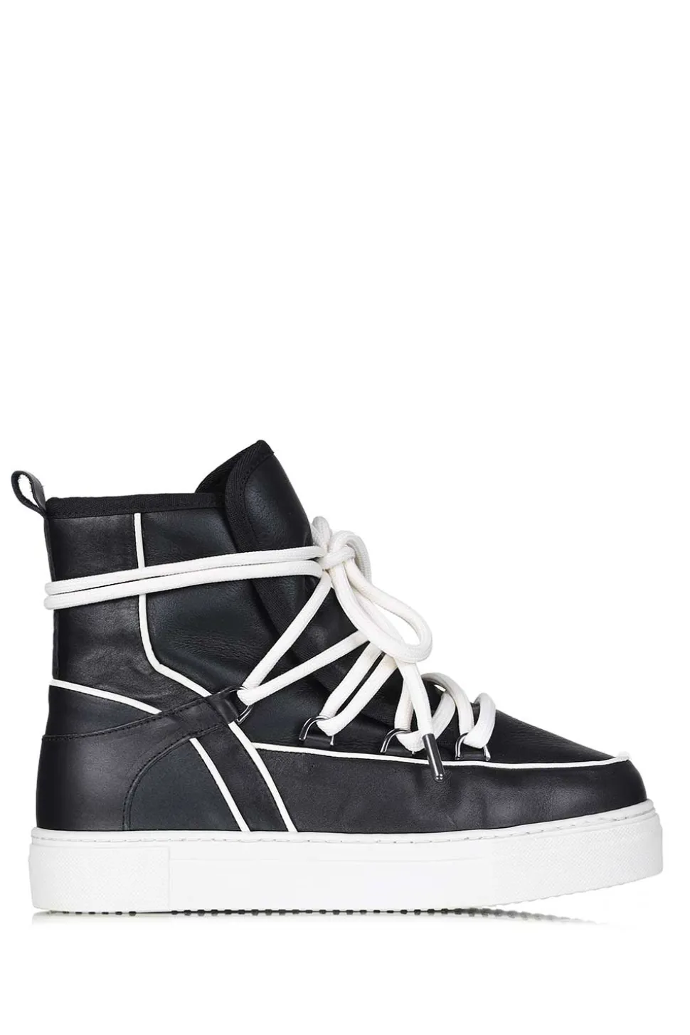 Cheap Est'Seven Nappa Leather Sneakers Mouton | Black... | | Little Soho