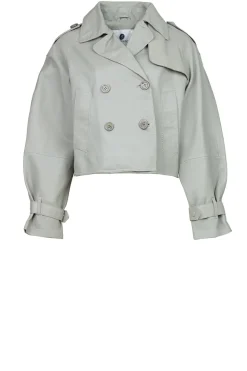 Best Sale Alter Ego Nappa Leather Trenchcoat Florine | Green... | | Little Soho