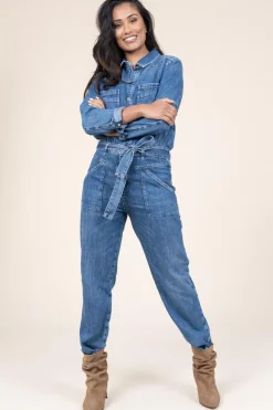 Flash Sale ba&sh Non-Stretch Denim Jumpsuit Jerry | Blue... | | Little Soho