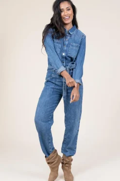 Flash Sale ba&sh Non-Stretch Denim Jumpsuit Jerry | Blue... | | Little Soho
