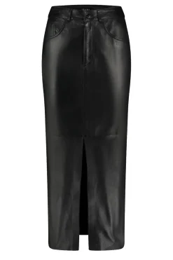 Shop Ibana Non-Stretch Leather Skirt Sanja | Black... | | Little Soho
