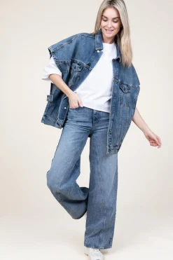 Outlet Co'Couture Non-Stretch Wide Leg Jeans Vika | Blue... | | Little Soho