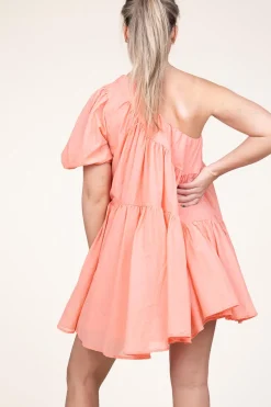 Shop Devotion One-Shoulder Dress Gloria | Orange... | | Little Soho
