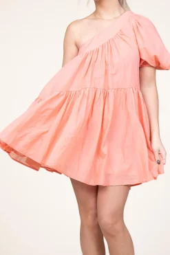 Shop Devotion One-Shoulder Dress Gloria | Orange... | | Little Soho