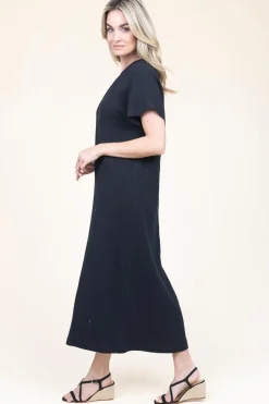 Shop 45374 One-Shoulder Mousseline Dress Toledo | Black... | March23 | Little Soho