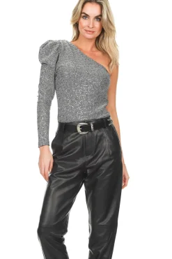 Shop Dante 6 One-Shoulder Sequin Body Eleni | Silver... | | Little Soho