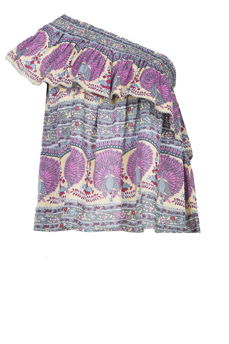 Discount Antik Batik One-Shoulder Top With Print Tala | Yellow... | | Little Soho