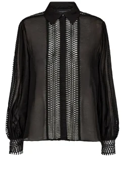 Shop Copenhagen Muse Openwork Blouse Ultra | Black... | | Little Soho