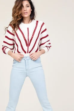 Clearance ba&sh Openwork Cotton Sweater Gardy | Natural... | | Little Soho