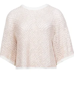 Flash Sale ba&sh Openwork Top With Lurex Nate | Natural... | | Little Soho
