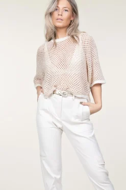 Flash Sale ba&sh Openwork Top With Lurex Nate | Natural... | | Little Soho