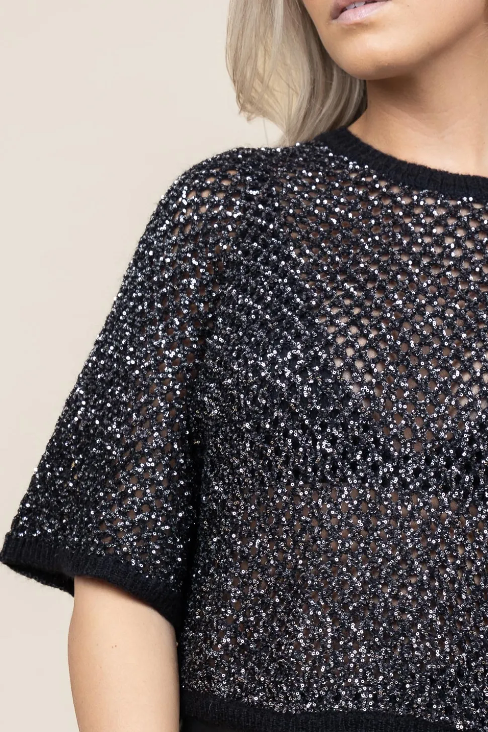 Best Sale ba&sh Openwork Top With Lurex Nate | Black... | | Little Soho