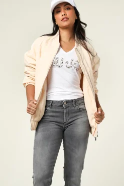 Outlet Patrizia Pepe Oversized Bomber Jacket Freya | Natural... | | Little Soho