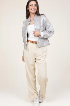 Clearance IRO Oversized Metallic Jacket Suzel | Silver... | | Little Soho