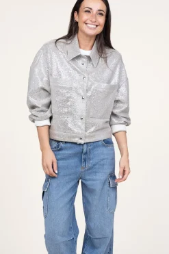 Clearance IRO Oversized Metallic Jacket Suzel | Silver... | | Little Soho