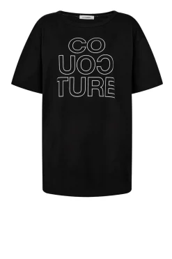 New Co'Couture Oversized T-Shirt With Logo Outline | Black... | | Little Soho