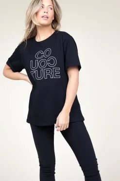 New Co'Couture Oversized T-Shirt With Logo Outline | Black... | | Little Soho