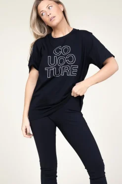 New Co'Couture Oversized T-Shirt With Logo Outline | Black... | | Little Soho