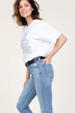 Cheap Co'Couture Oversized T-Shirt With Logo Outline | White... | | Little Soho