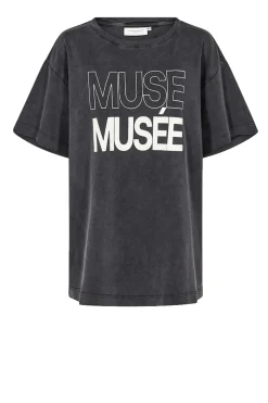 Store Copenhagen Muse Oversized T-Shirt With Logo Muse | Black... | | Little Soho