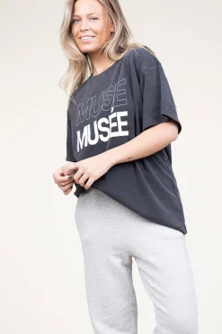 Store Copenhagen Muse Oversized T-Shirt With Logo Muse | Black... | | Little Soho
