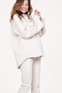 Sale STUDIO AR Oversized Wool Mix Cape Jacket Arte | Beige... | | Little Soho