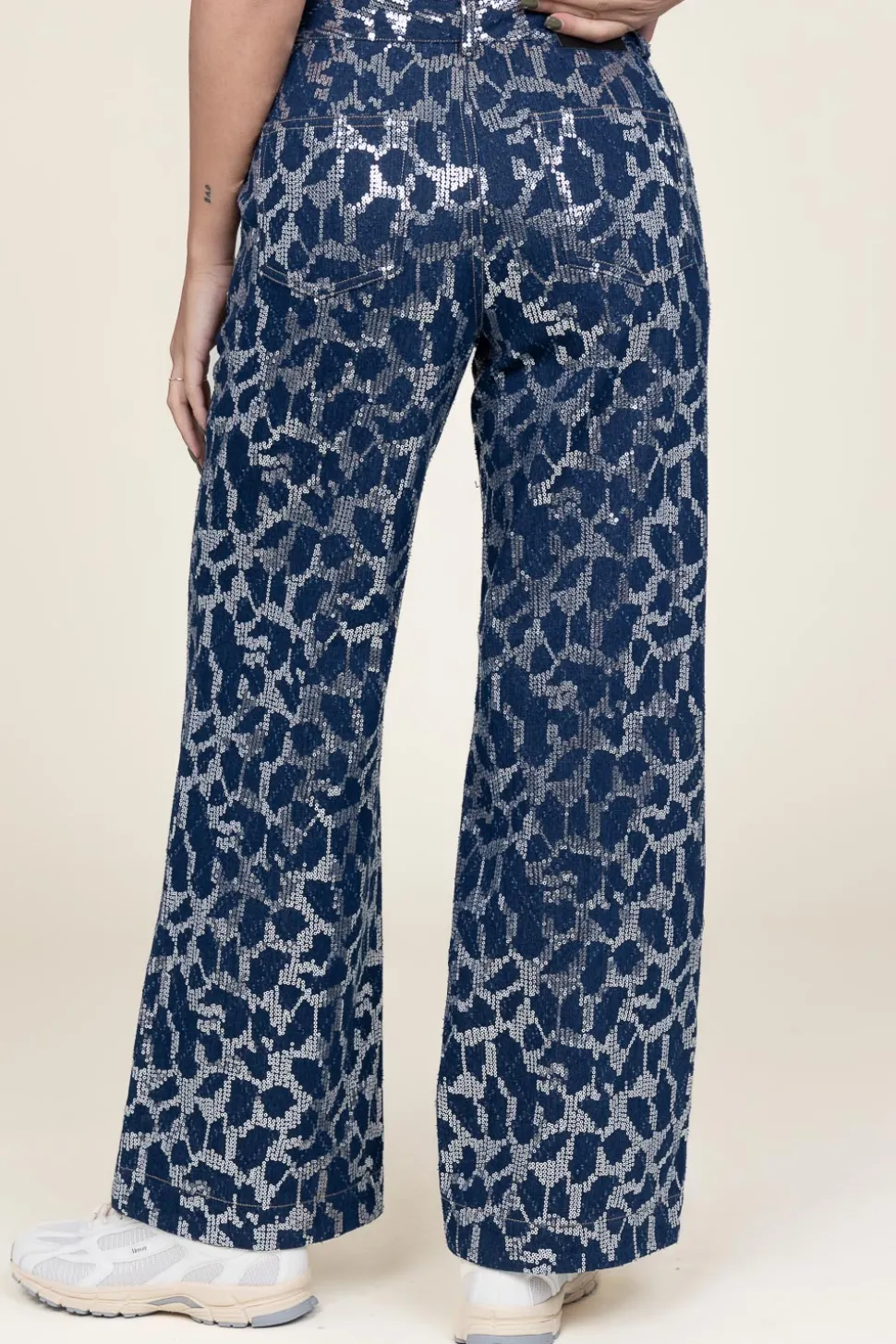 Outlet Co'Couture Pants With Sequins Segal | Blue... | | Little Soho