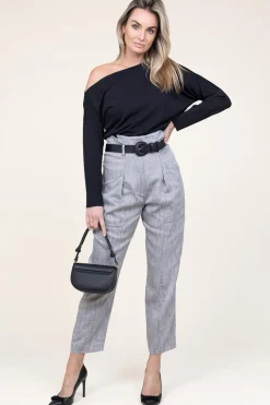 Best Sale IRO Paperbag Pants In Linen Blend Zinah | Grey... | | Little Soho