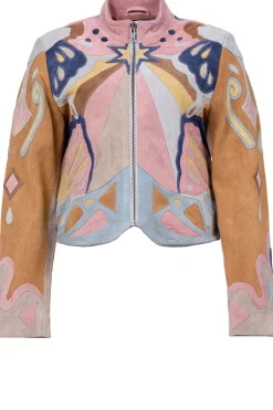 Outlet Berenice Patchwork Suede Jacket Varina | Camel... | | Little Soho