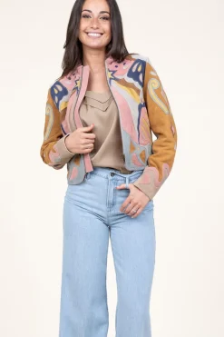 Outlet Berenice Patchwork Suede Jacket Varina | Camel... | | Little Soho