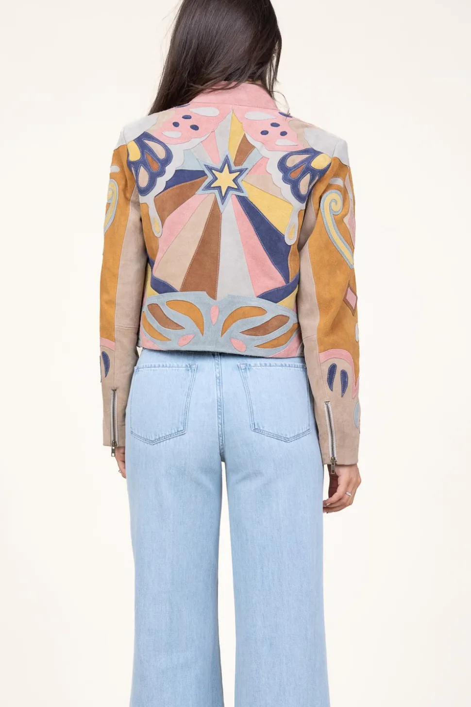 Outlet Berenice Patchwork Suede Jacket Varina | Camel... | | Little Soho