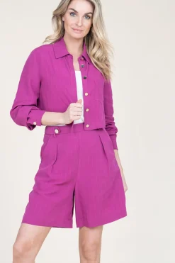 Online Liu Jo Pinstripe Bermuda Short Trapani | Purple... | | Little Soho