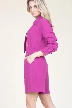 Online Liu Jo Pinstripe Bermuda Short Trapani | Purple... | | Little Soho