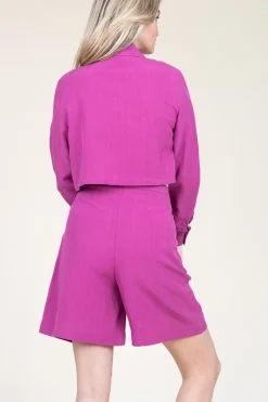 Online Liu Jo Pinstripe Bermuda Short Trapani | Purple... | | Little Soho