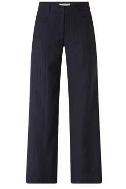 Hot ba&sh Pinstripe Straight Leg Trousers Pistachio | Blue... | | Little Soho