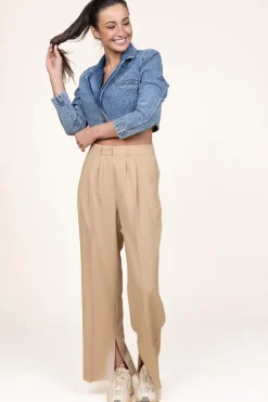 Cheap Herskind Pleated Trousers With Slit Rupert | Beige... | | Little Soho