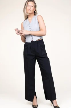 Discount Herskind Pleated Trousers With Slit Rupert | Black... | | Little Soho