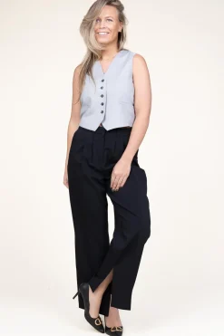 Discount Herskind Pleated Trousers With Slit Rupert | Black... | | Little Soho