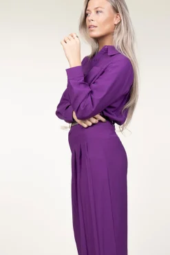 Online ba&sh Plisse Blouse Monica | Purple... | | Little Soho