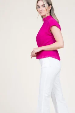 Hot Dante 6 Plisse Top Penelope | Pink... | | Little Soho