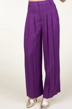 Fashion ba&sh Plisse Trousers Miley | Purple... | | Little Soho